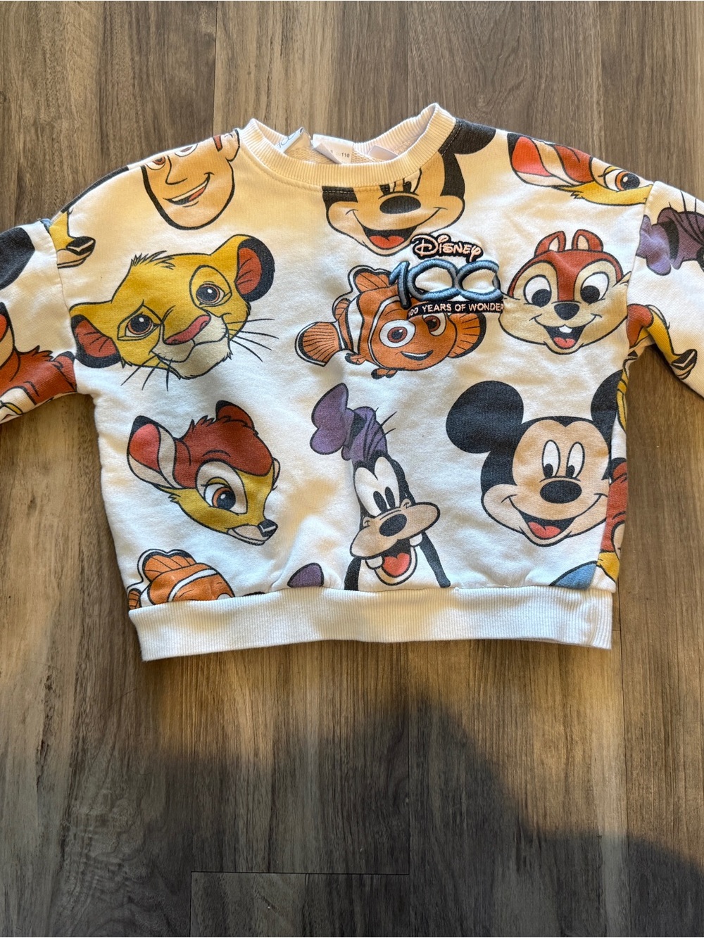 Disney White Kids Character All-Over Print Sweatshirt